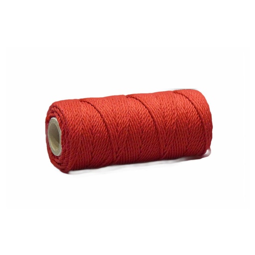[31629#07] Corde cotton 2mm (DD), 200gr - 75m - Rouge