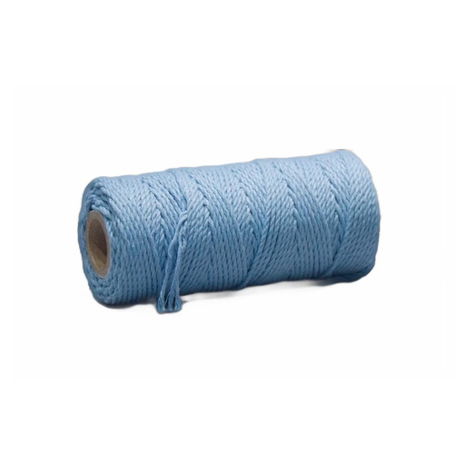 [31629#04] Corde cotton 2mm (DD), 200gr - 75m - Bleu Clair