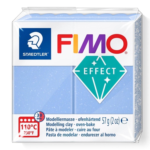 [S8020E#386] Fimo effect boetseerklei, 57gr - blauw agaat