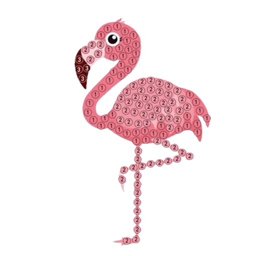 [CAMK#32] Crystal Art Sticker 9x9cm, Flamingo (+pen+wax+tray)