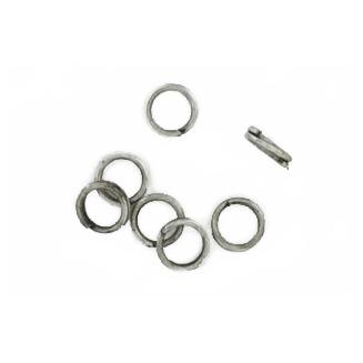 [P190743] Anneaux double 6mm, Argent - 100 pièces