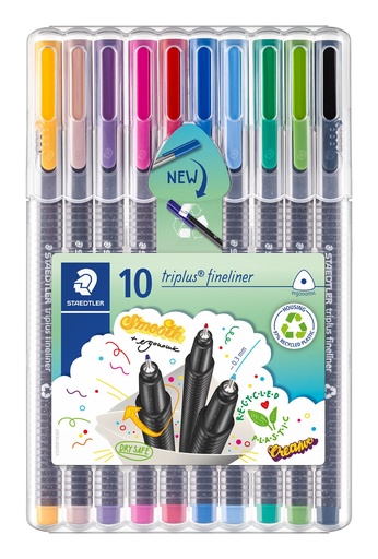[S334SB10] Staedtler Triplus Fineliner - Box 10 Pc