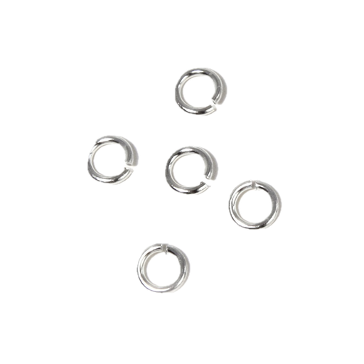 [P19170] Anneaux 4mm, Argent - 100 pièces