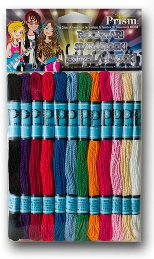 [DMC036PPR] DMC Fil coton pour bandes d'amitié Perlé - 36 échec. assortiment de couleurs Primair