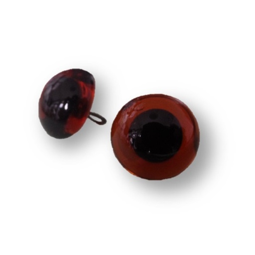 [2063#08] Ogen glas Bruin, 10 stuks - 8 mm