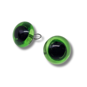 [2053#16] Ogen glas Groen, 10 stuks - 16 mm