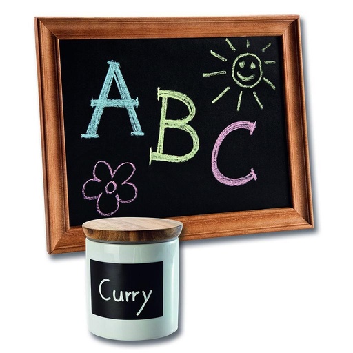 [FOL390090] Bordfolie zwart 2 m, Breedte: 45cm + 10 krijtjes