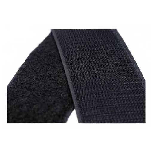 [008013] Velcro (velours+crochet), 20mm, à coudre, noir, 2.5m