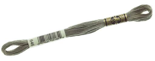 [DMC117MC#646] DMC 117 Mouliné Spécial, borduurgaren, doos met 12 strengen, kleur 646