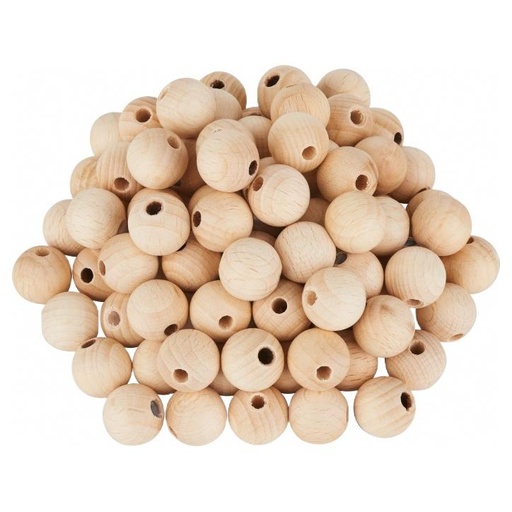 [P211015] Houten Ballen 15mm, 50 stuks
