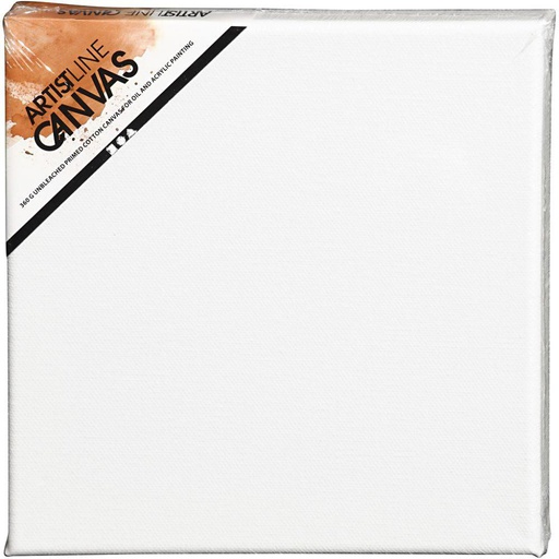 [101192] Toile Canvas, Dim. 20X20 cm, Profondeur 1,6 cm, Blanc, 1Pièce, 360 Gr