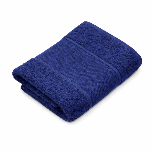 [B12270HT#08] Serviette de bain galon aida 50x100cm, bleu marine