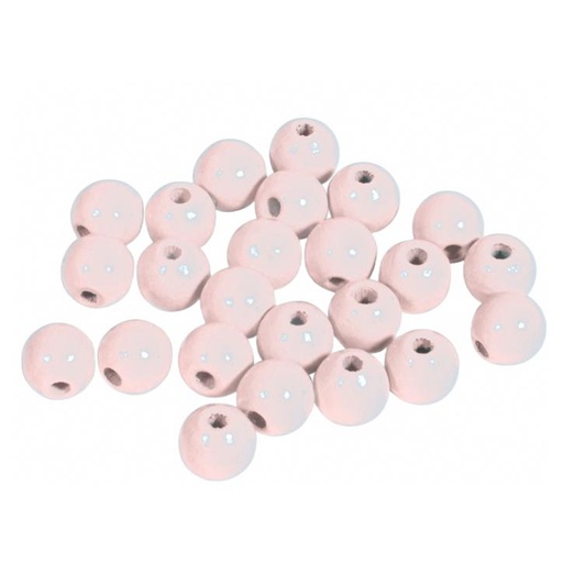 [1008#16] Houten kralen FSC 100%, gepolijst, 8mm ø, roze, zak à 82 stuks