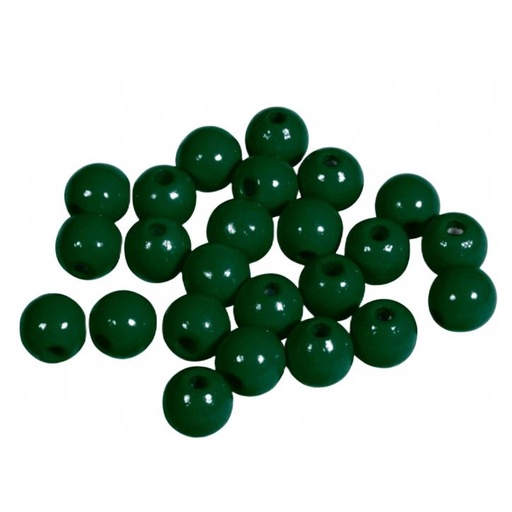 [1008#29] Perles en bois FSC 100%, polies, 8mm ø, sct. 82 pièces, vert moyen