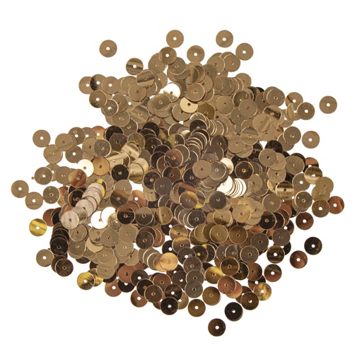 [R39268#06] Pailletten, glad, 6mm ø, goud, box 4000 stuks