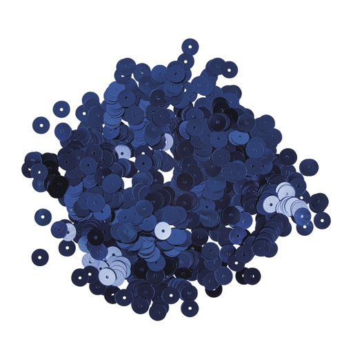 [R39268#10] Pailletten, glad, 6mm ø, d.blauw, box 4000 stuks