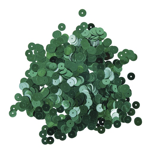 [R39268#12] Pailletten, glad, 6mm ø, blauwgroen, box 4000 stuks