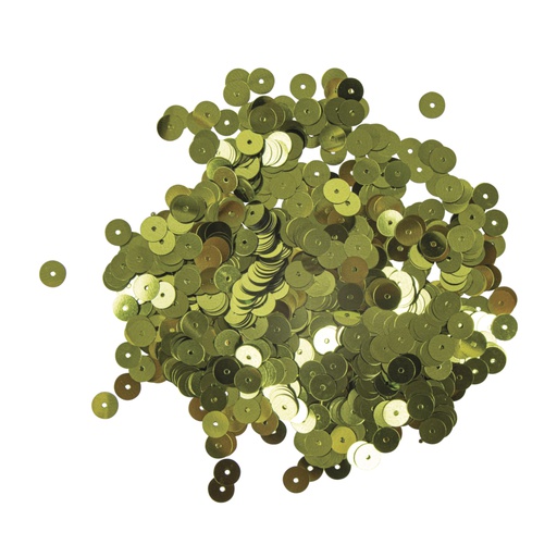 [R39268#14] Pailletten, glad, 6mm ø, olijf, box 4000 stuks