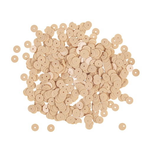 [R39268#83] Pailletten, glad, 6mm ø, huidkleur, box 4000 stuks