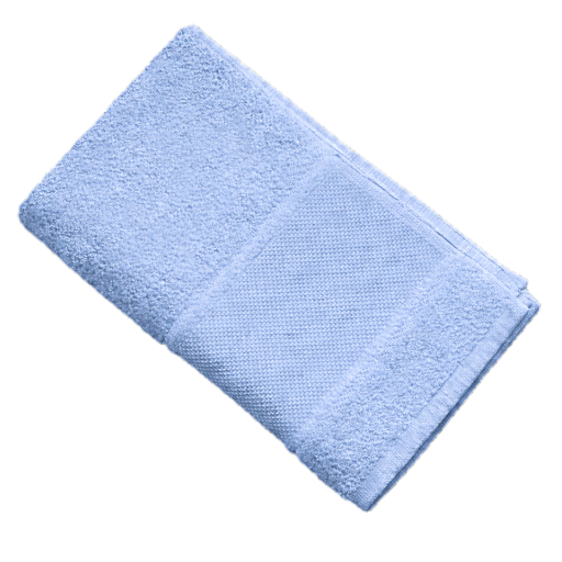 [B12270GT#07] Serviette d'invité Softline galon aida 30x50cm, bleu clair