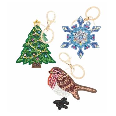 [CAKC#A4] Crystal Art Keyring Festive Joy