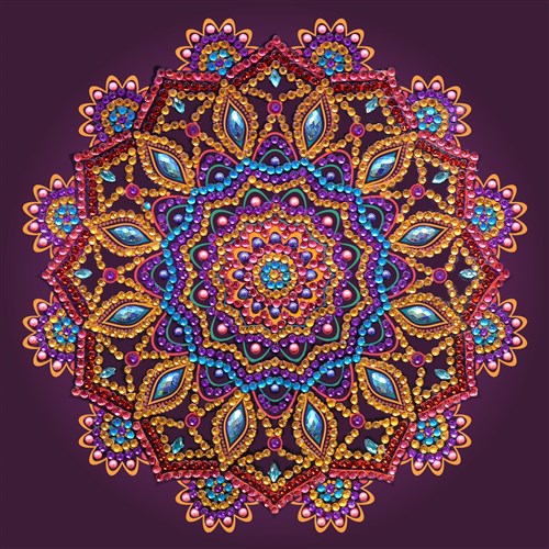 [CCK18#A75] Crystal Card Kit ® Diamond Painting 18x18cm, Mandala