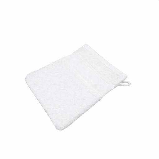 [B12270WH#01] Gant de toilette Softline galon aida 23x15cm, blanc