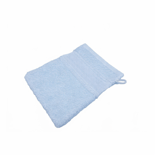 [B12270WH#07] Washandje Softline aidarand 23x15cm, Lichtblauw