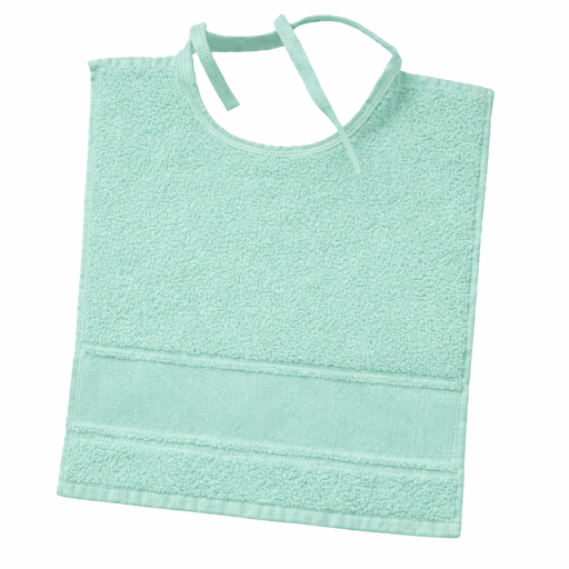 [B12270SL#05] Slabbetje met lintjes aidarand 32x35cm, Mint