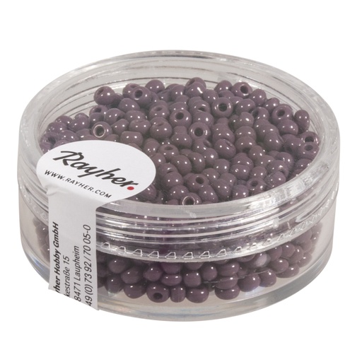 [R14056#39] Rocailles, 2,6 mm ø, opaques, lilas foncé, boîte 17 g