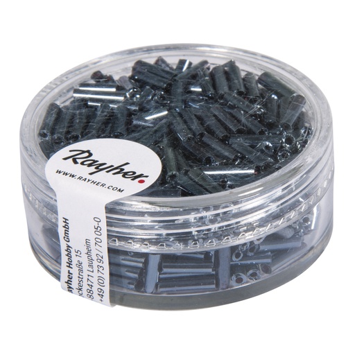 [R14065#23] Glasstiften, 7/2 mm, met zilverkern, bloedsteen, Doos 15g