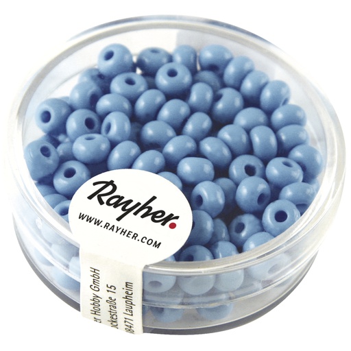 [R14067#08] Indianenkralen, 4,5 mm ø, l.blauw, Doos 17g