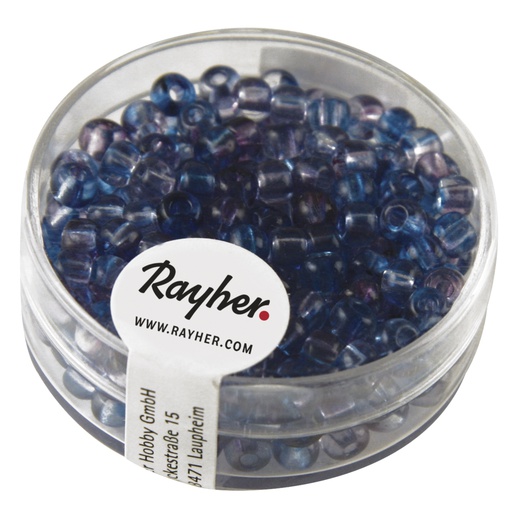 [R14382#317] Rocailles,ø 4 mm, Two Tone, bleu-violet, boîte 17 g
