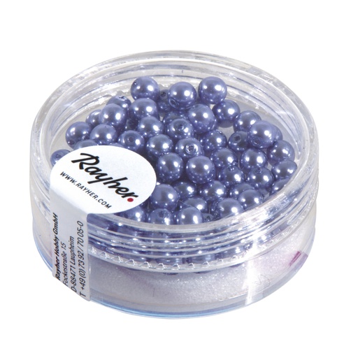 [R14400#308] Renaissance Perles en verre , 4mm ø, lilas, boîte 85pces