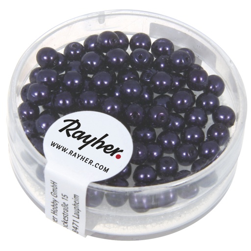 [R14400#316] Renaissance glaskralen, 4mm ø, pruim, doosje 85st.