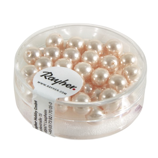 [R14401258] Renaissance glaskralen, 6mm ø, rose, doosje 45st.