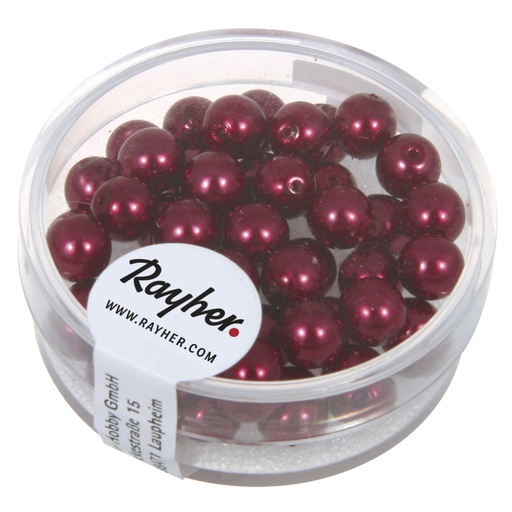 [R14401291] Renaissance glaskralen, 6mm ø, bordeaux, doosje 45st.