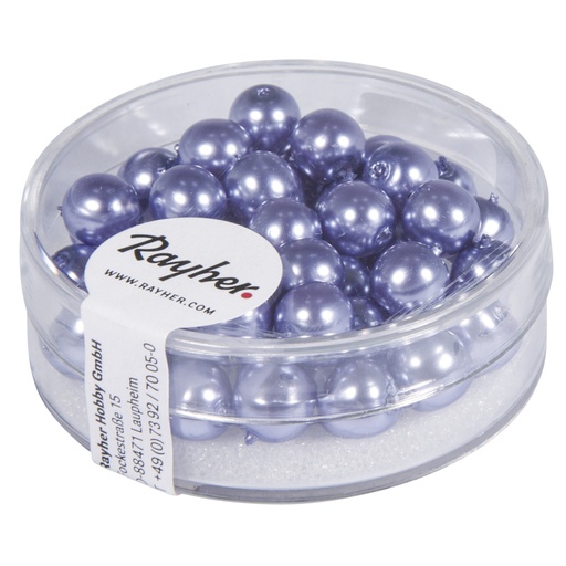 [R14401#308] Renaissance Perles en verre , 6mm ø, lilas, boîte 45pces