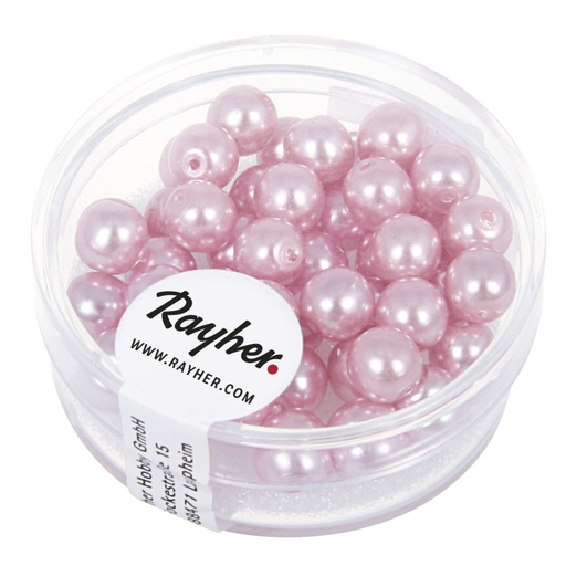 [R14401310] Renaissance Perles en verre , 6mm ø, orchidée, boîte 45pces