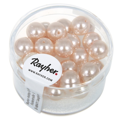 [R14402258] Renaissance glaskralen, 8mm ø, rose, doosje 25st.