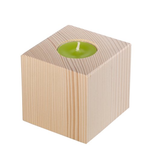 [054147] Bougeoir Cube 8cm x 8cm x 8 cm