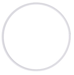[280225] Anneaux en Métal, Revêtus, Ø25cm, Blanc