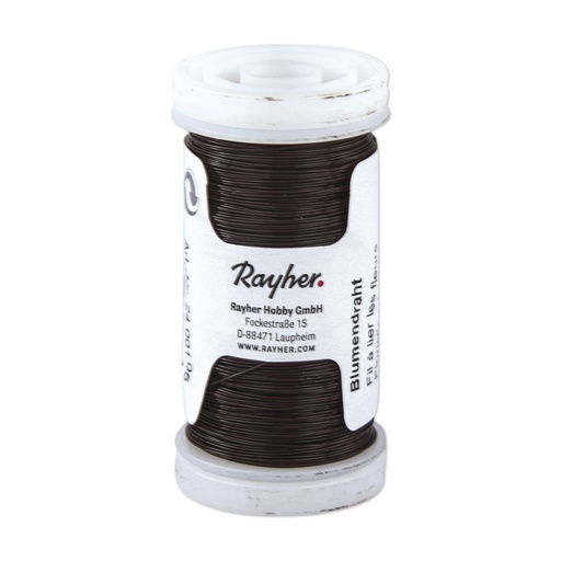 [R2400105] Fil à lier Les Fleurs, Brun Foncé, 0,35 mm Ø, Bobine 100 M
