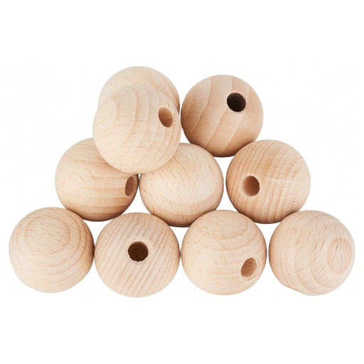 [P211030] Houten Ballen 30mm, 50 stuks