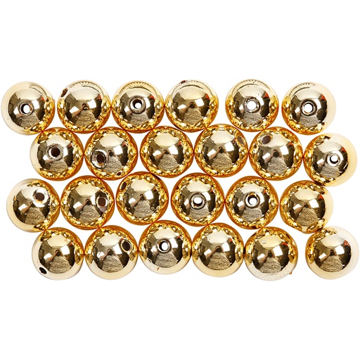 [R1600306] Ronde kralen van plastic 8 mm ø goud, zak à 15 st.
