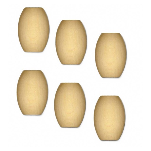 [102710] Perles Macramé 22x32mm 5p. Naturel