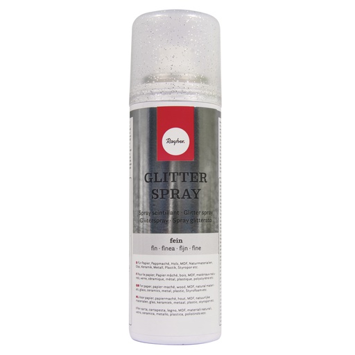 [R34088606] Gliterspray fijn - bus 125ml, Zilver