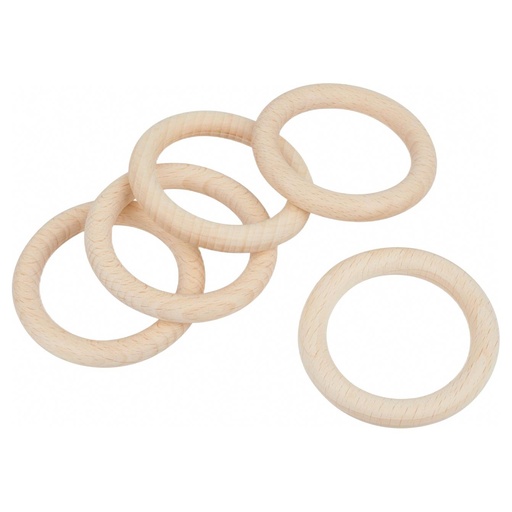 [058195] Houten Ringen 100 mm, Naturel - 10 stuks