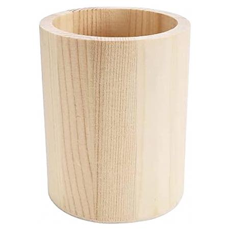 [054115] Pennenhouder rond, D:5 cm H:12 cm - Dennenhout