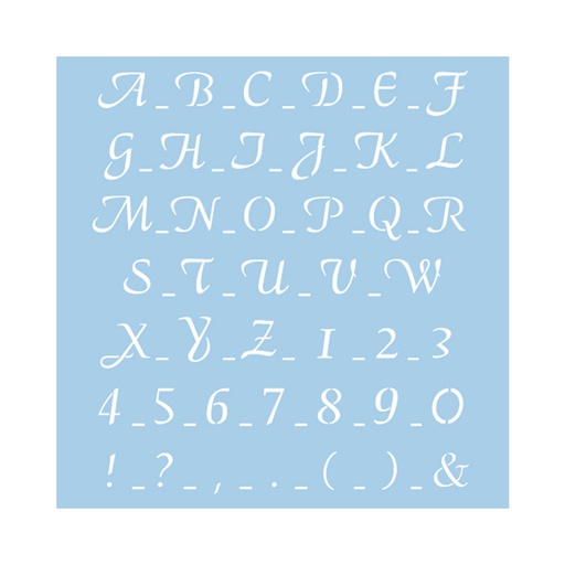 [R3836500] Sjabloon, Letters en cijfers , 30x30 cm